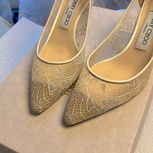 Jimmy Choo Romy 60 lace white